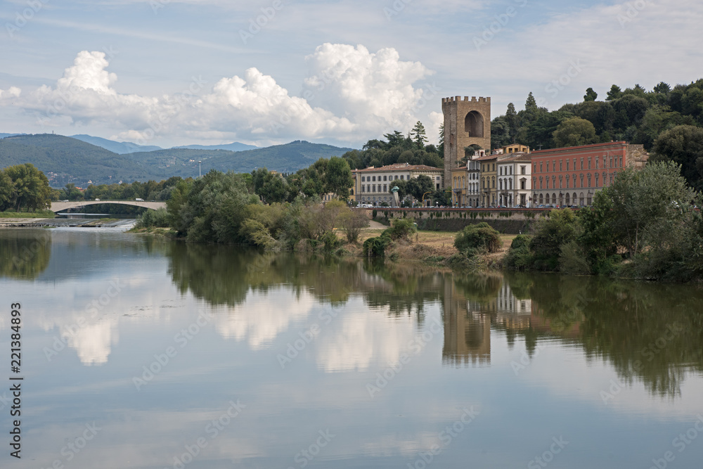 castle on the river Florence Italy
