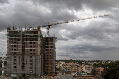 bangalore,India, 6 Sep 2018, Indians Construction site.