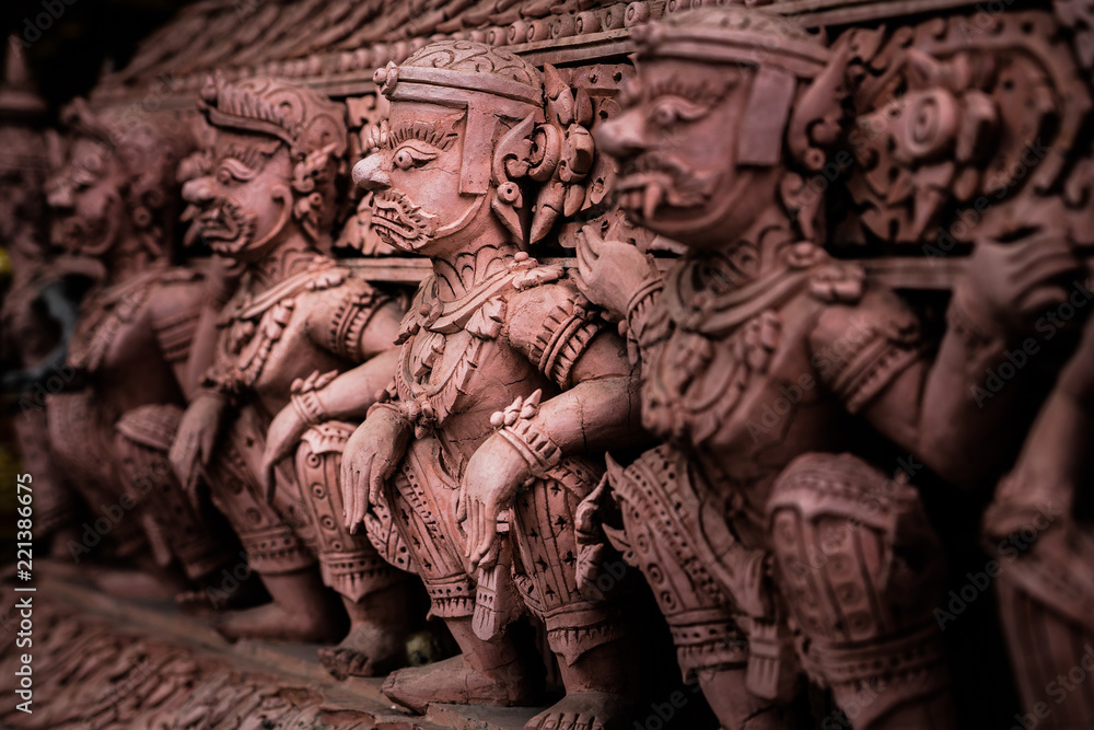 Selected Focus Thai Style Giant Sculpture Selected Focus Thai Style Giant Sculpture
