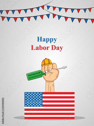 Illustration of USA Labor Day background