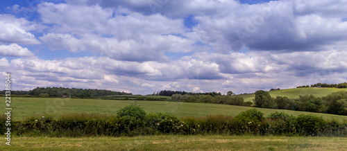 English summer cloudy day landscape