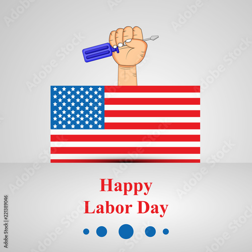 Illustration of USA Labor Day background © InfiniteGraphic