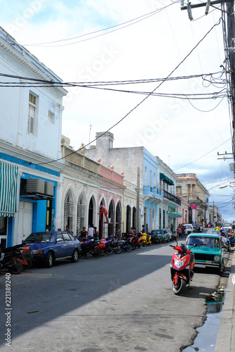 retro street in the city, Cienfuegos,  CUBA © EUNJEONG