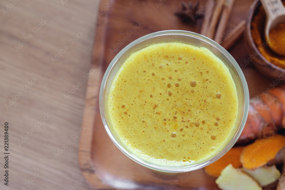 Turmeric latte, Golden milk, healthy hipster drink Turmeric latte, Golden milk, healthy hipster drink