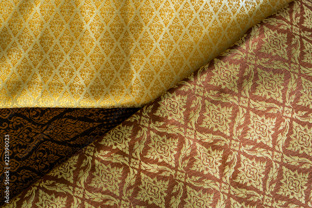 Thai woven fabrics. Thai woven fabrics.