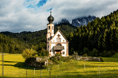 The church St. Johann in Ranui in the Villnoess photo