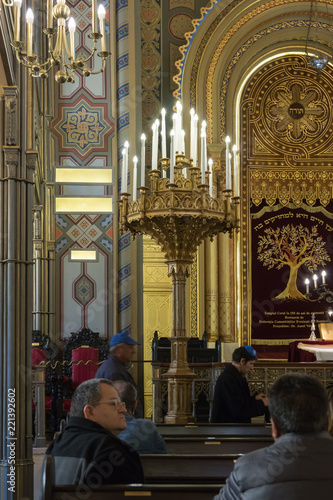 The interior of the synagogue Coral in Bucharest city in Romania