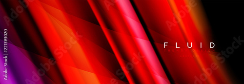 Wave fluid flowing colors motion effect, holographic abstract background. Vector illustration