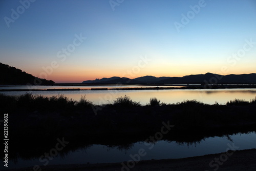 Amazing soft sunset in Ses Salines, Ibiza