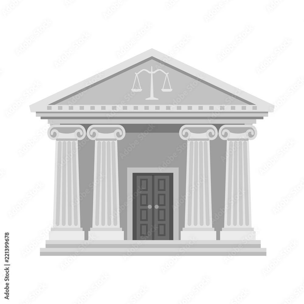 Obraz premium Isolated object of law and lawyer icon. Set of law and justice stock vector illustration.