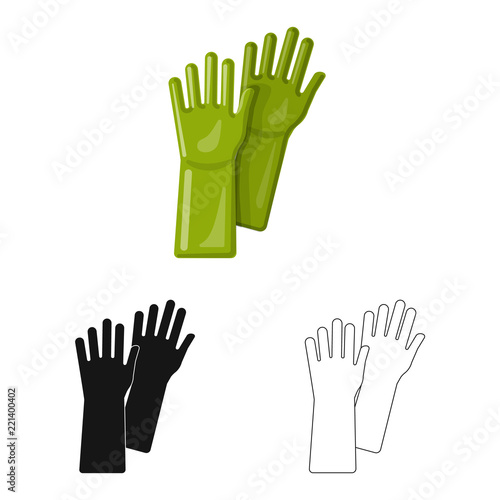 Vector illustration of cleaning and service icon. Set of cleaning and household vector icon for stock.
