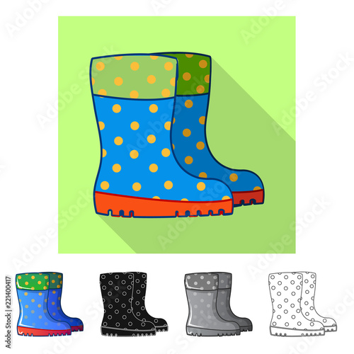 Vector illustration of farm and agriculture symbol. Collection of farm and plant vector icon for stock.