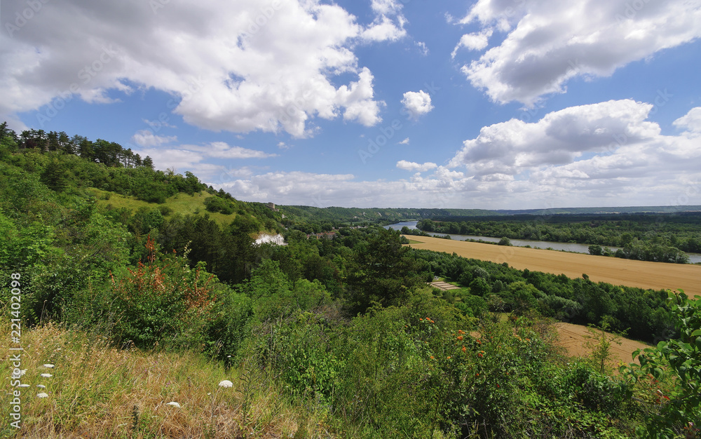 Hills of the seine river in the Vexin Français Regional Nature Park