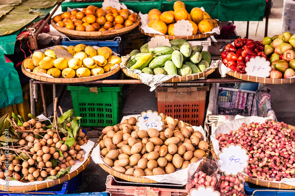 Fruit and vegetables thai market