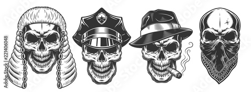 Set of skull