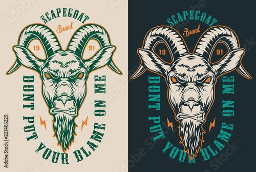 Emblems with goat