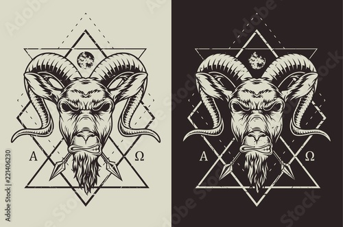 Emblems with goat
