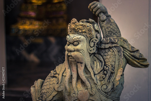 Bangkok - October 13, 2014: Statue of an ancient wiseman in the Buddhist Wat Pho temple in central Bangkok, Thailand