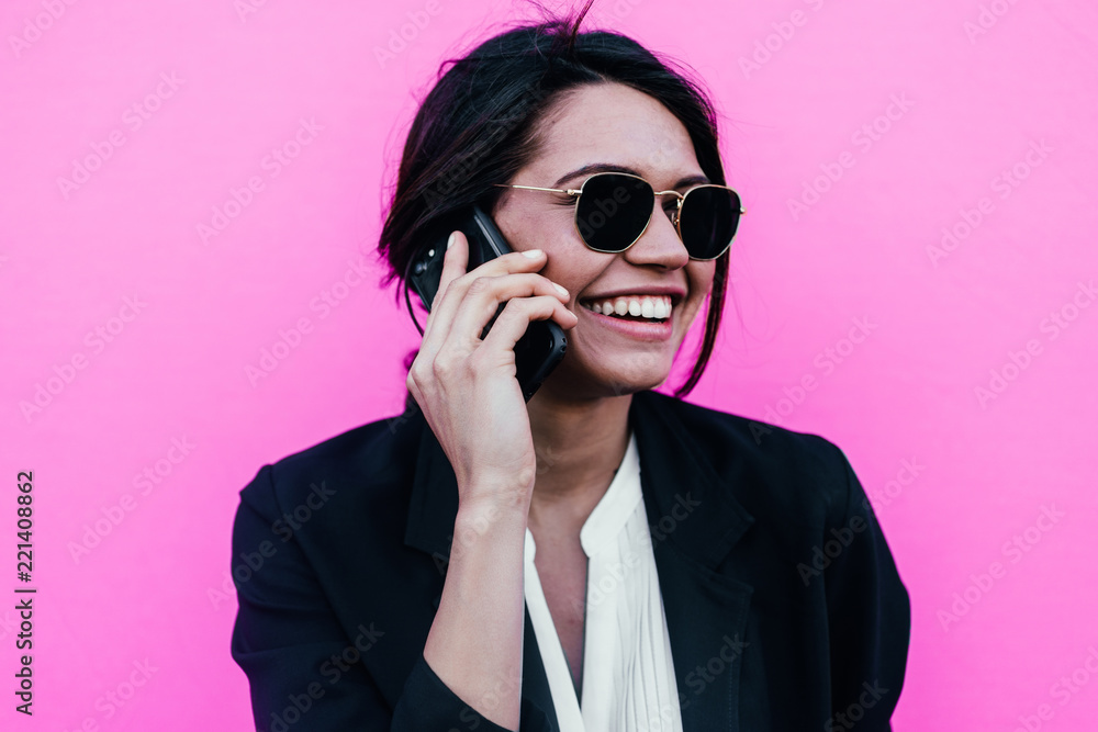 Young business woman portrait set outdoor