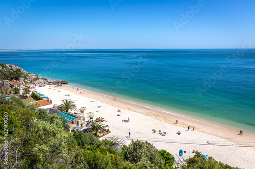 Beautiful day in Galapinhos Beach in Arrábida National Park in Portugal