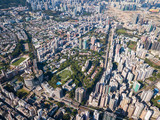 Aerial view Kowloon district of Hong Kong