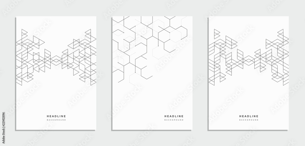 Geometric abstract brochure, flyer. Corporate identity.