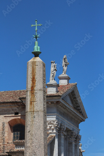 Urbino, Italy, cathedral detail, ancient and historical medieval city