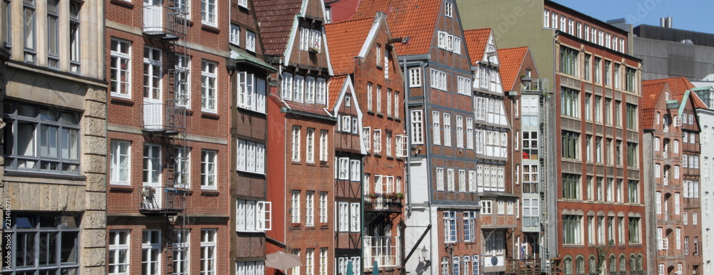Häuserzeile in Hamburg 1
