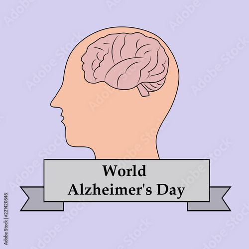 illustration of elements of World Alzheimers Day Background