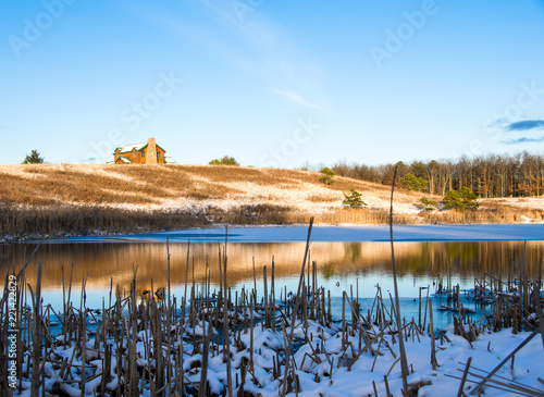Tableau sur toile Winter Lake