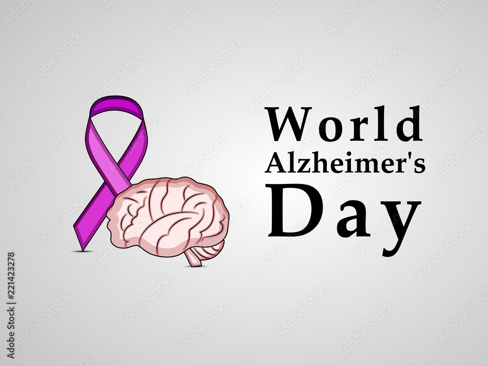 Obraz premium illustration of elements of World Alzheimers Day Background