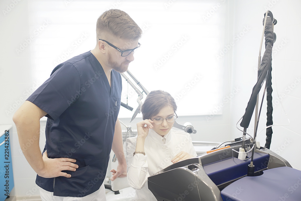 Obraz premium cosmetic medicine clinic / doctor female beauty modern medicine, beauty medicine