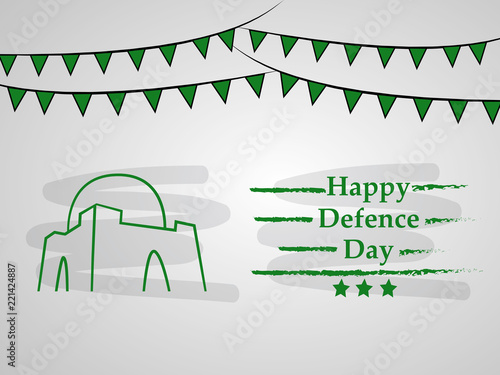 Illustration of Pakistan Defence Day background