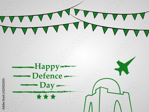 Illustration of Pakistan Defence Day background