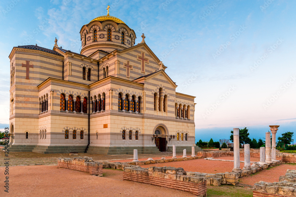 Chersonese Tavrichesky, Crimea peninsula, Russia - Vladimir Cathedral in Chersonesos Orthodox church