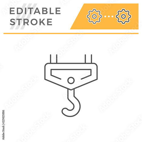 Crane hook line icon