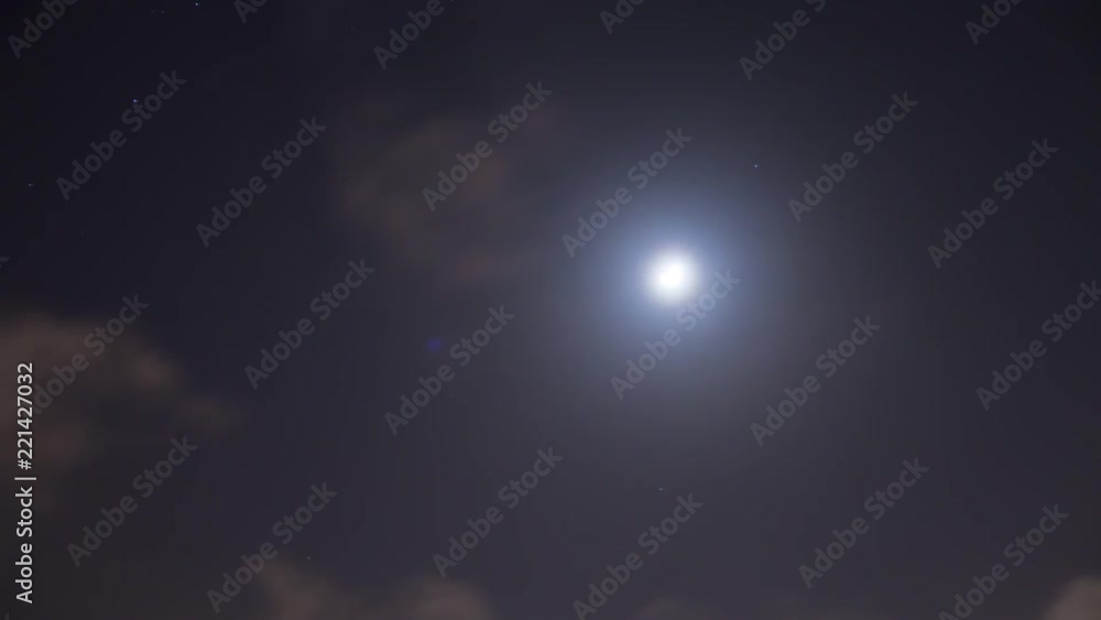 A time laps of moon is moving on the sky with cloudy A time laps of moon is moving on the sky with cloudy