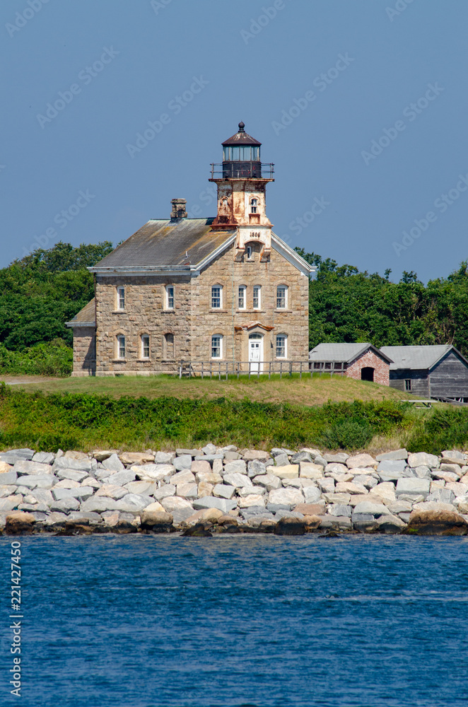 Plum Island Light is located on the western end of Plum Island, which lies east of Orient Point which in turn is at the end of the North Fork of Long Island in the US state of New York.