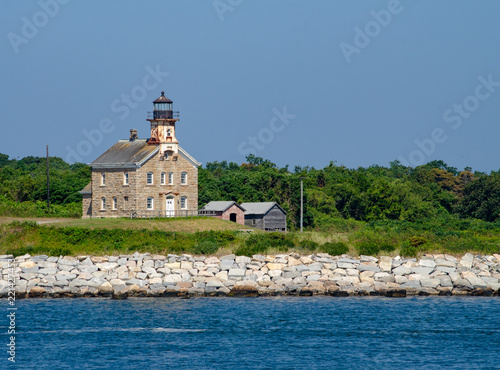Plum Island Light is located on the western end of Plum Island, which lies east of Orient Point which in turn is at the end of the North Fork of Long Island in the US state of New York.