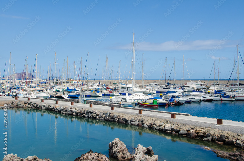 Obraz premium View of the marina San Miguel. Tenerife South, Canary Islands, Spain. 