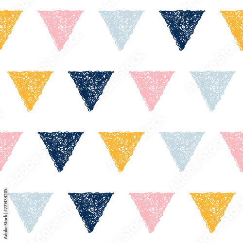 Abstract handmade seamless pattern background. Childish handcrafted wallpaper for design card, baby nappy, diaper, scrapbook, holiday wrapping paper, textile, bag print, t shirt etc.