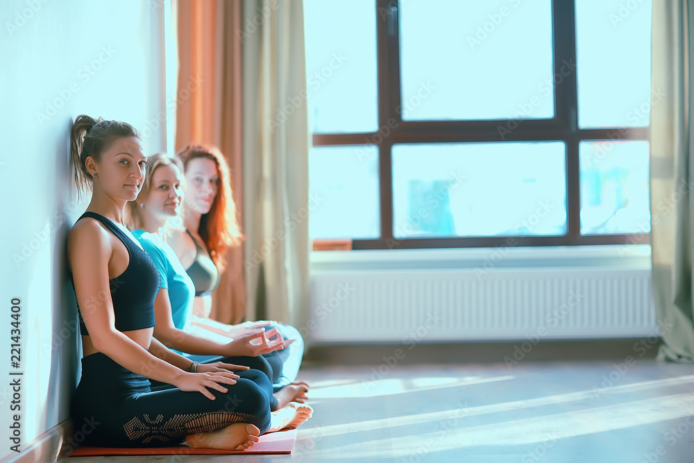 girl pilates / young beautiful girl in the gym engaged in yoga and pilates, sport concept health and beauty girl pilates / young beautiful girl in the gym engaged in yoga and pilates, sport concept health and beauty