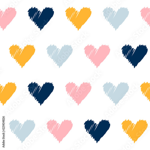 Abstract handmade seamless pattern background. Childish handcrafted wallpaper for design card, baby nappy, diaper, scrapbook, holiday wrapping paper, textile, bag print, t shirt etc.