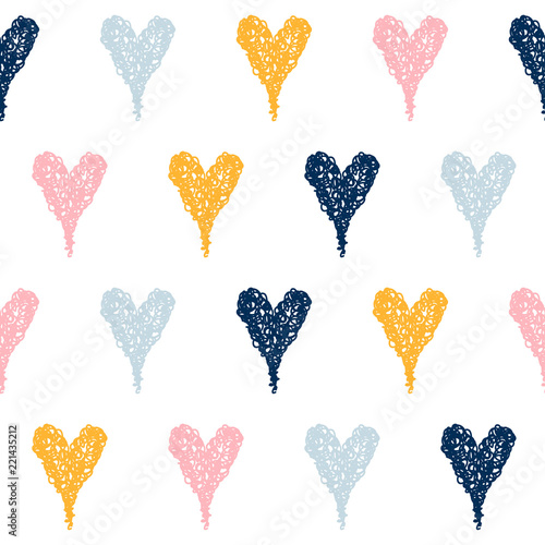 Abstract handmade seamless pattern background. Childish handcrafted wallpaper for design card, baby nappy, diaper, scrapbook, holiday wrapping paper, textile, bag print, t shirt etc.