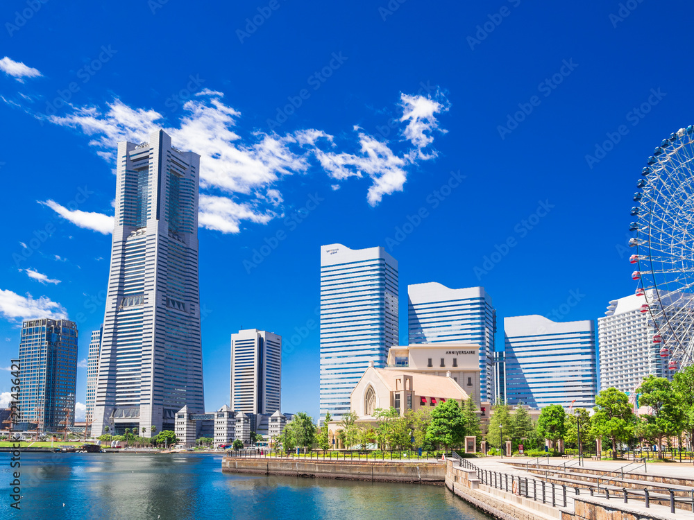 Naklejka premium 横浜 みなとみらい