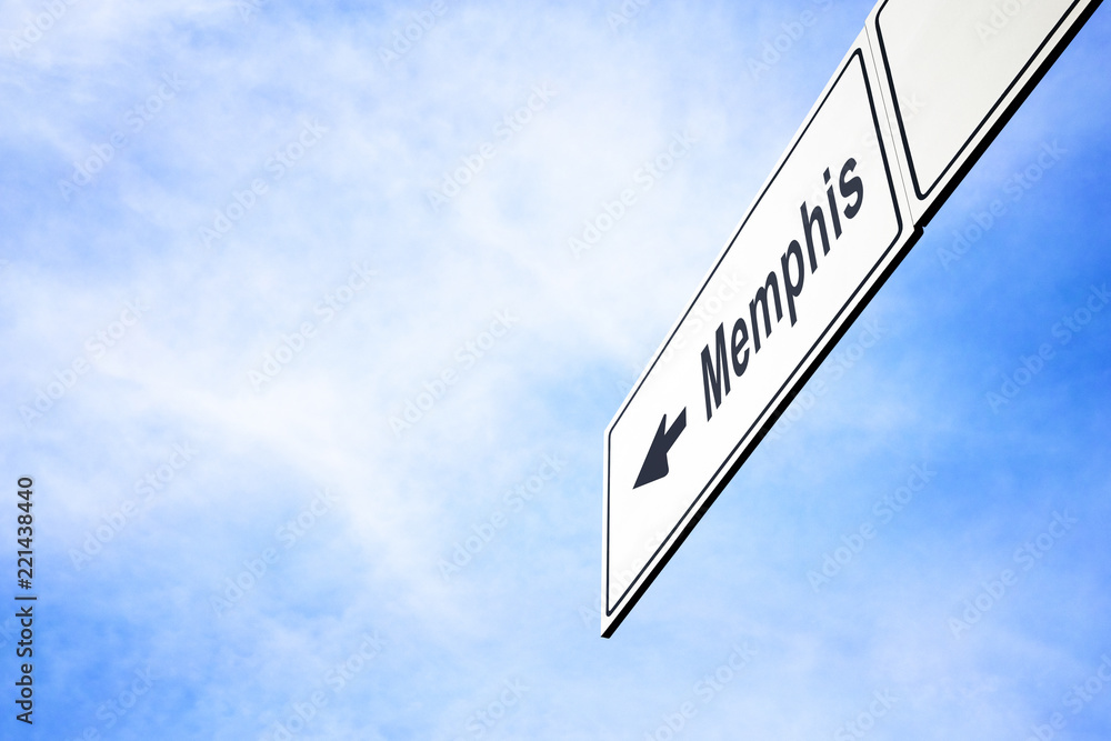 Signboard pointing towards Memphis