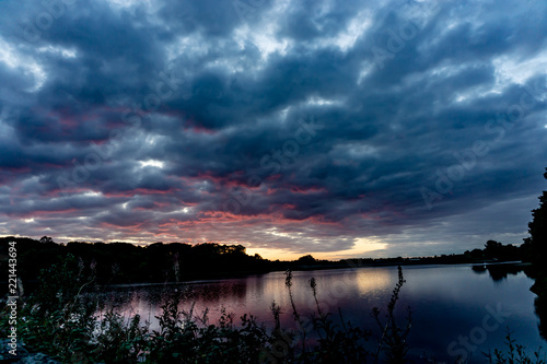 Stormy clouds at dusk