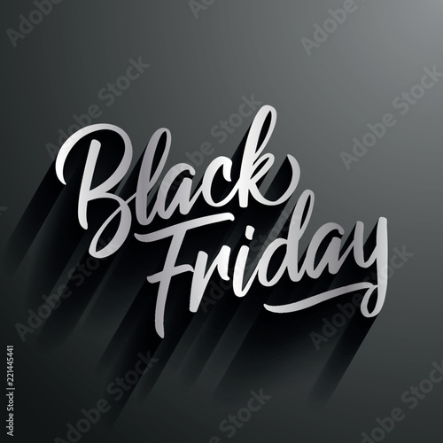 Black Friday - Lettering Design Background. Hand drawn lettering card, background. Vector illustration for banner, discounting, posters, social media, or other printing.
