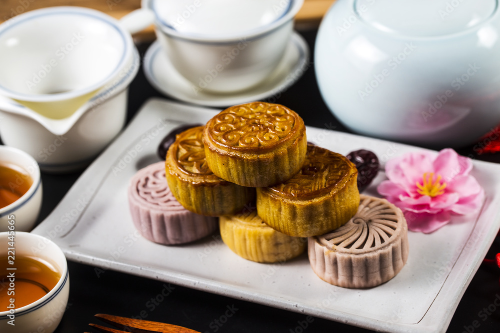 Mid Autumn Festival Chinese Traditional Pastry Mooncake Mid Autumn Festival Chinese Traditional Pastry Mooncake