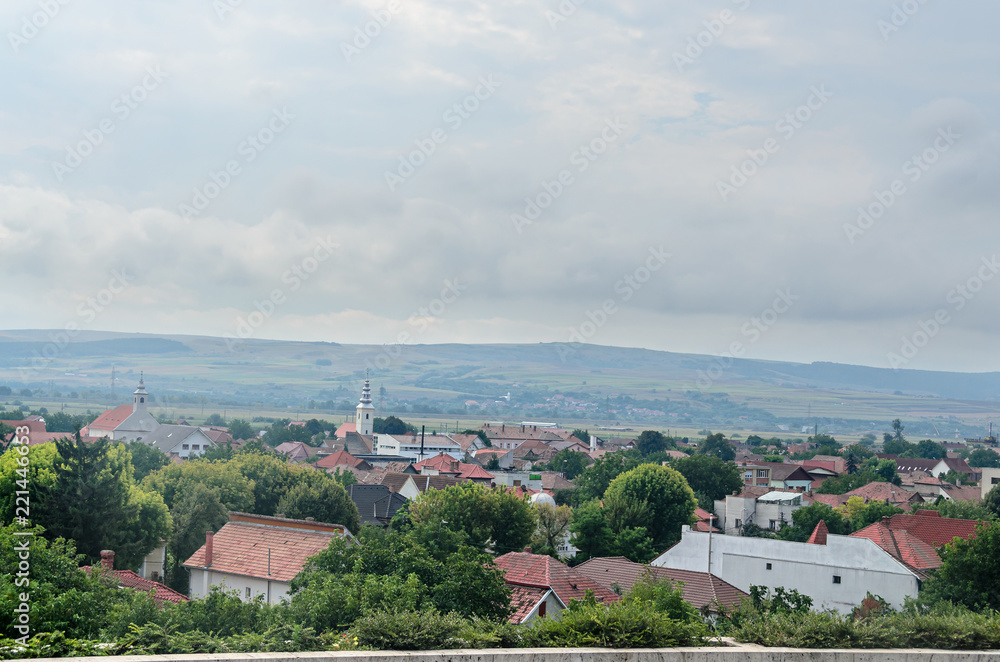 City Alba Iulia from Romania view from Citadel fortress Alba Carolina